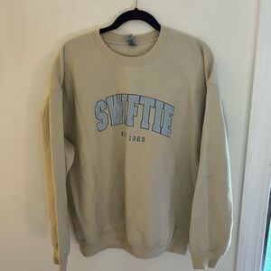 Tan & Blue Taylor Swift “Swiftie” Crew Neck - NWOT